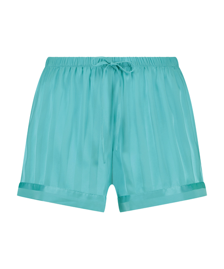 Pyjama Shorts Satin, Blau