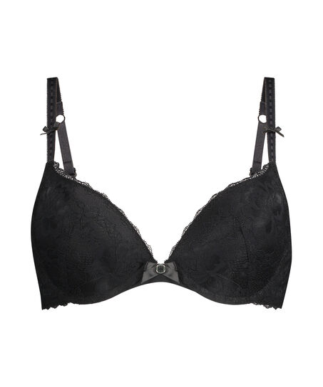 Soutien-gorge &agrave; armatures pr&eacute;form&eacute; push-up Maya, Noir