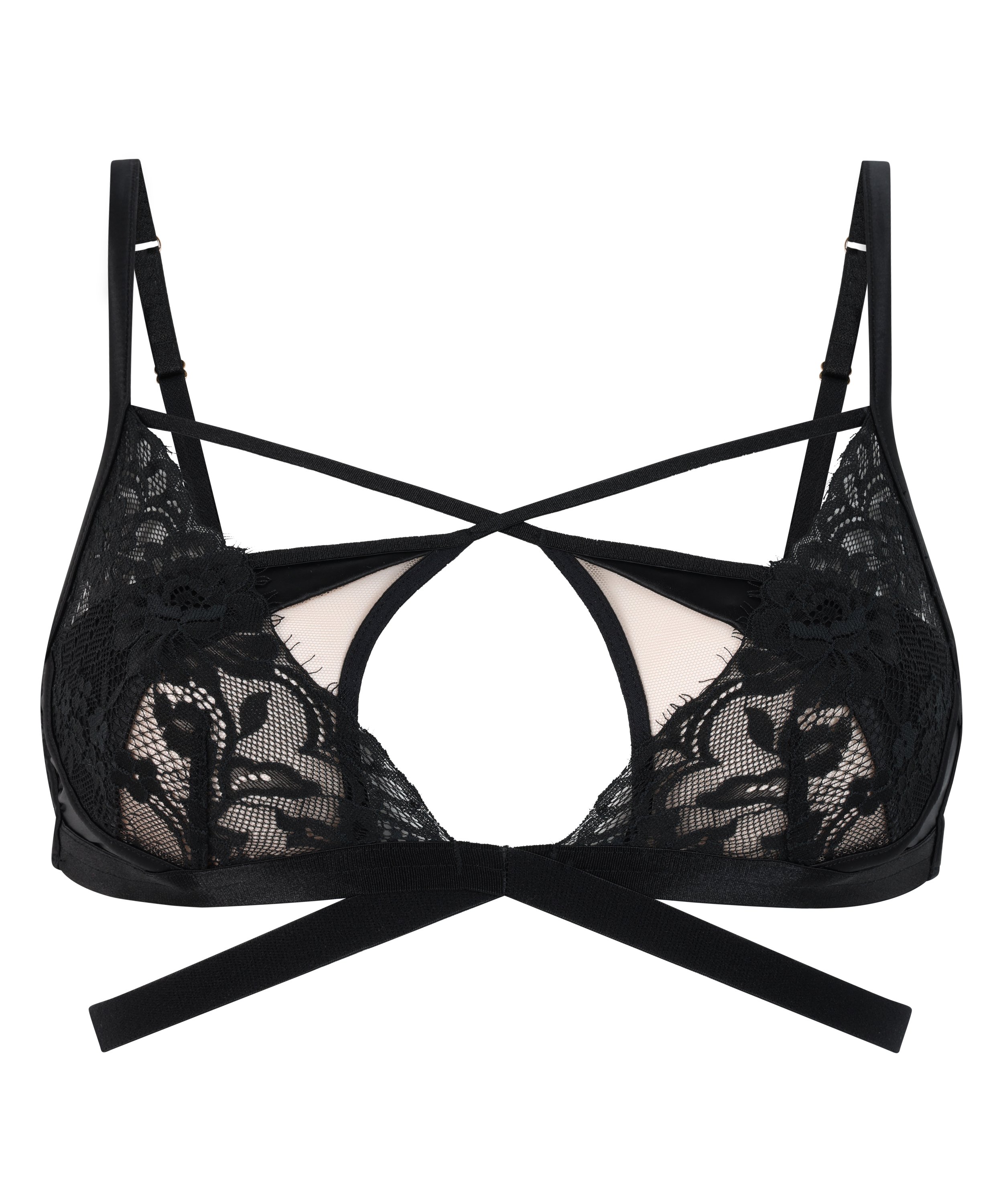 Brassière Nisha, Noir, main