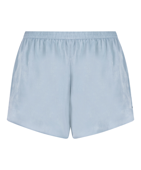 Satin-Shorts Minimal, Blau