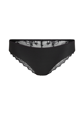 Slip brésilien Invisible Lace Back, Noir, main Slip brésilien Invisible Lace Back, Noir