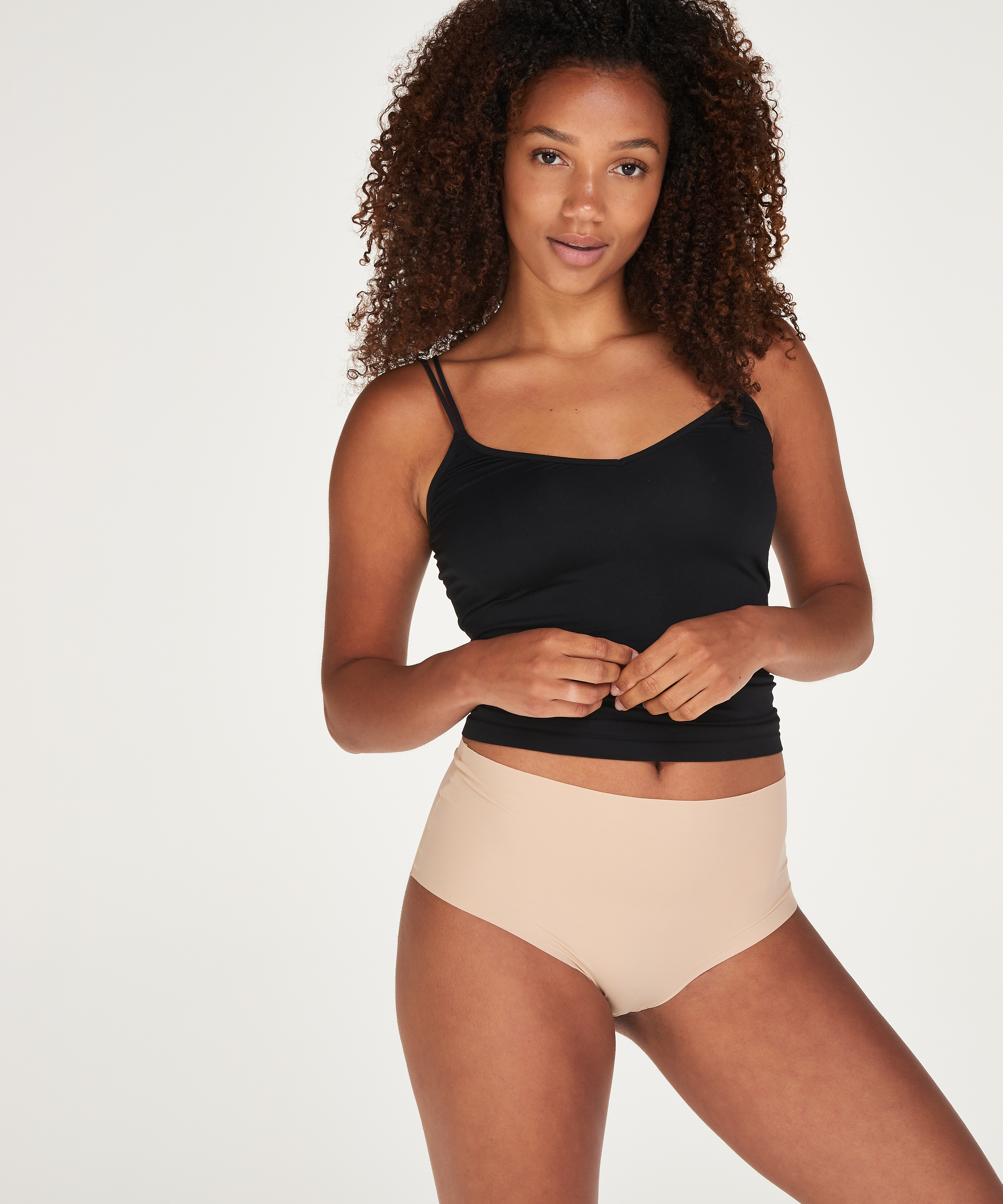 Invisible High-waist Brazilian, Beige, main