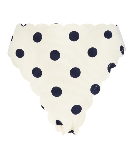 Bas de bikini &eacute;chancr&eacute; Scallop, Blanc