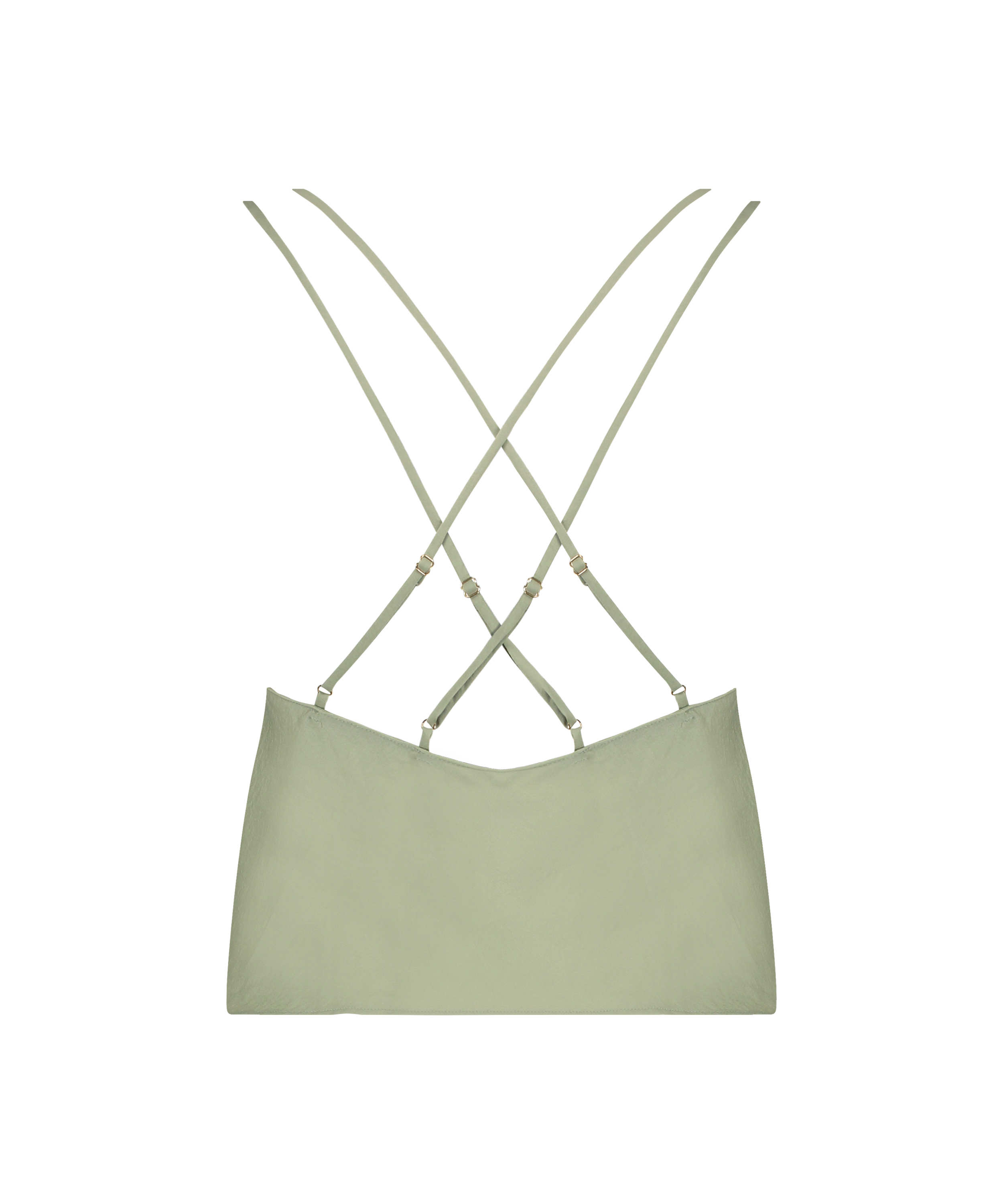 Top Cami en satin Airspun Kim Petras, Vert, main