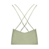 Top Cami en satin Airspun Kim Petras, Vert
