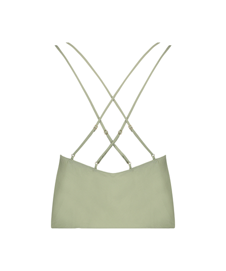 Top Cami en satin Airspun Kim Petras, Vert