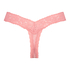 String taille extra basse en coton, Rose