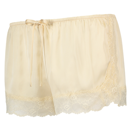 Short de pyjama Satin, Beige