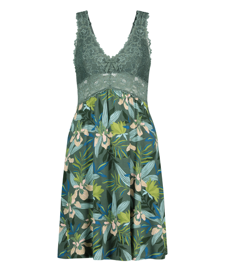 Nuisette Nora dentelle, Vert