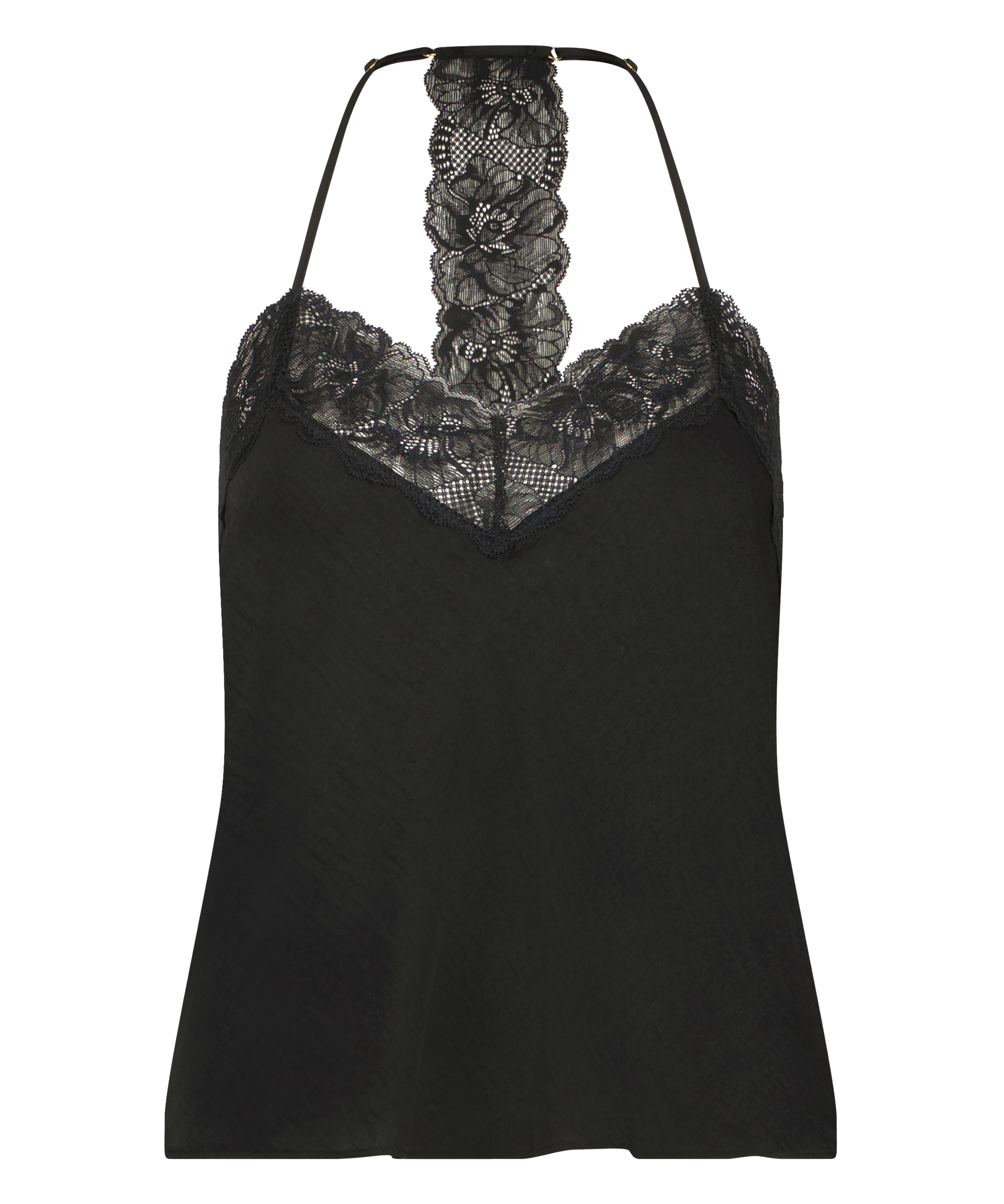 Cami Top Satin, Schwarz, main