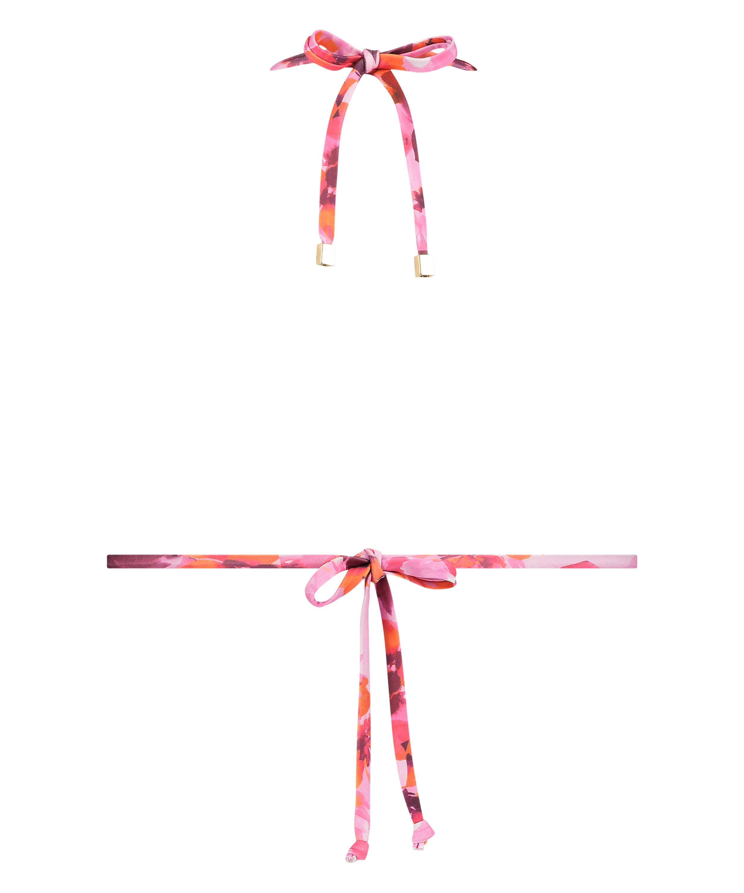 Haut de bikini triangle Floral, Rose, main