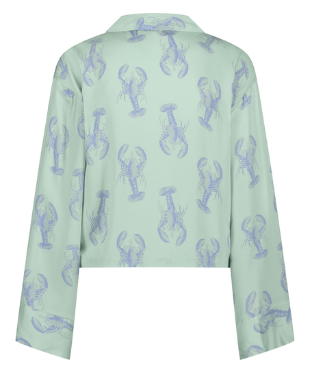 Langarmjacke Satin, Grün