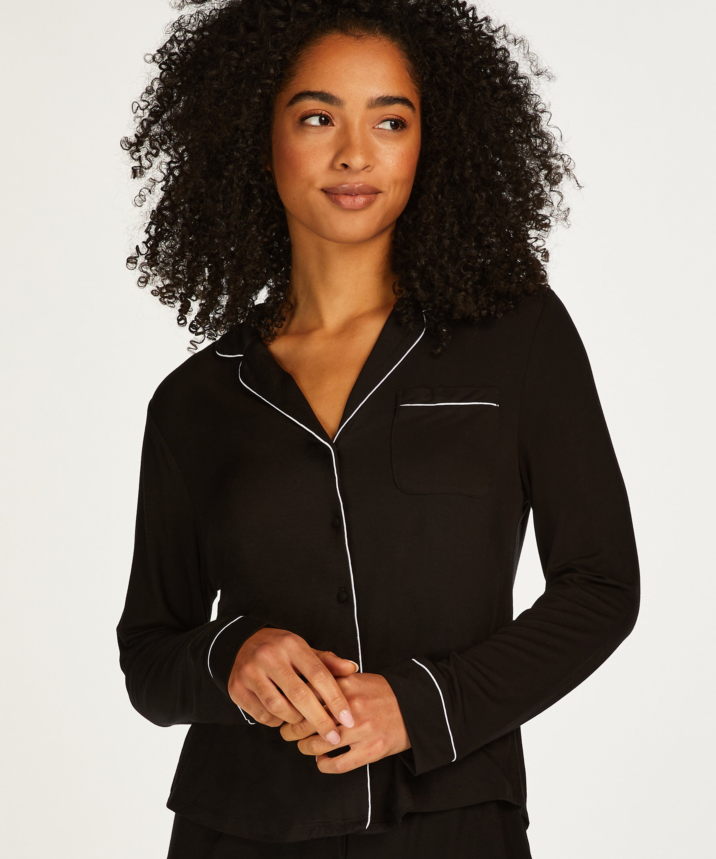 Veste à manches longues en jersey Essential, Noir