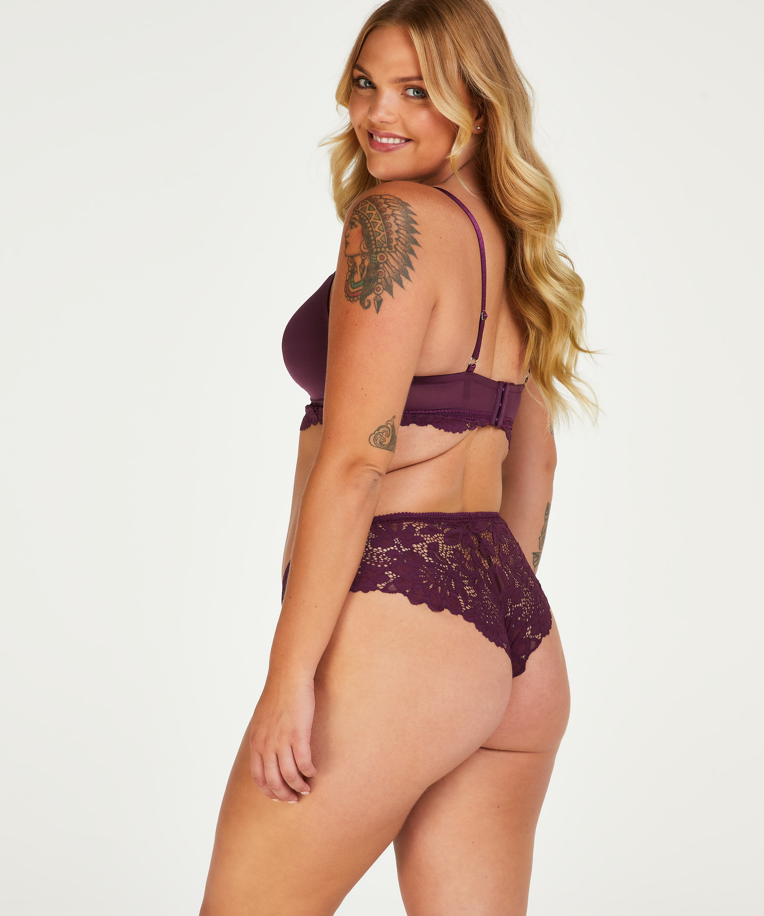 Slip br&eacute;silien Evey, Violet, main