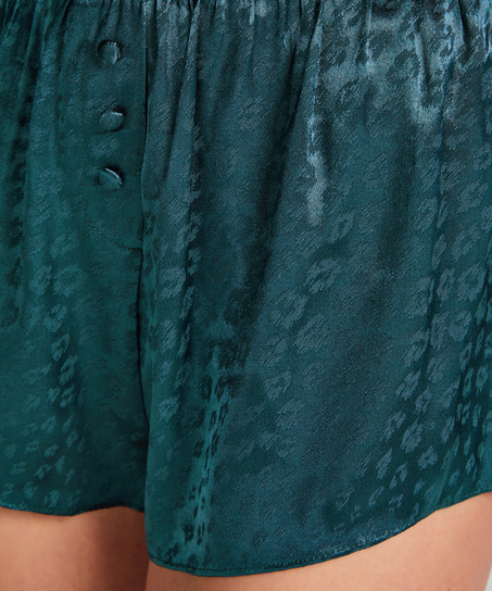 Shorts Leopard, Blau