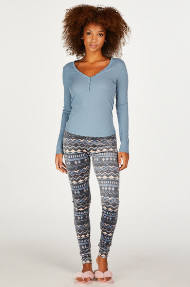 Image of Hunkemöller Velours-Leggings Blau