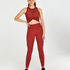 HKMX Sport Cropped Tank Top Twisted Rib, Rot