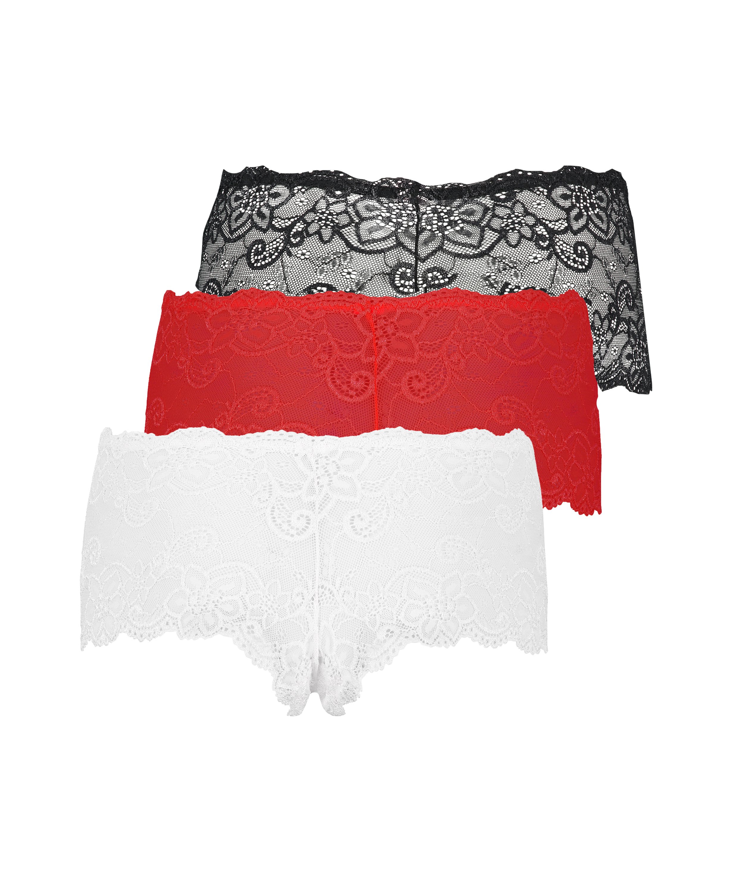 3er-Set Boxer, Rosie, Rot, main