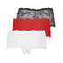 3er-Set Boxer, Rosie, Rot