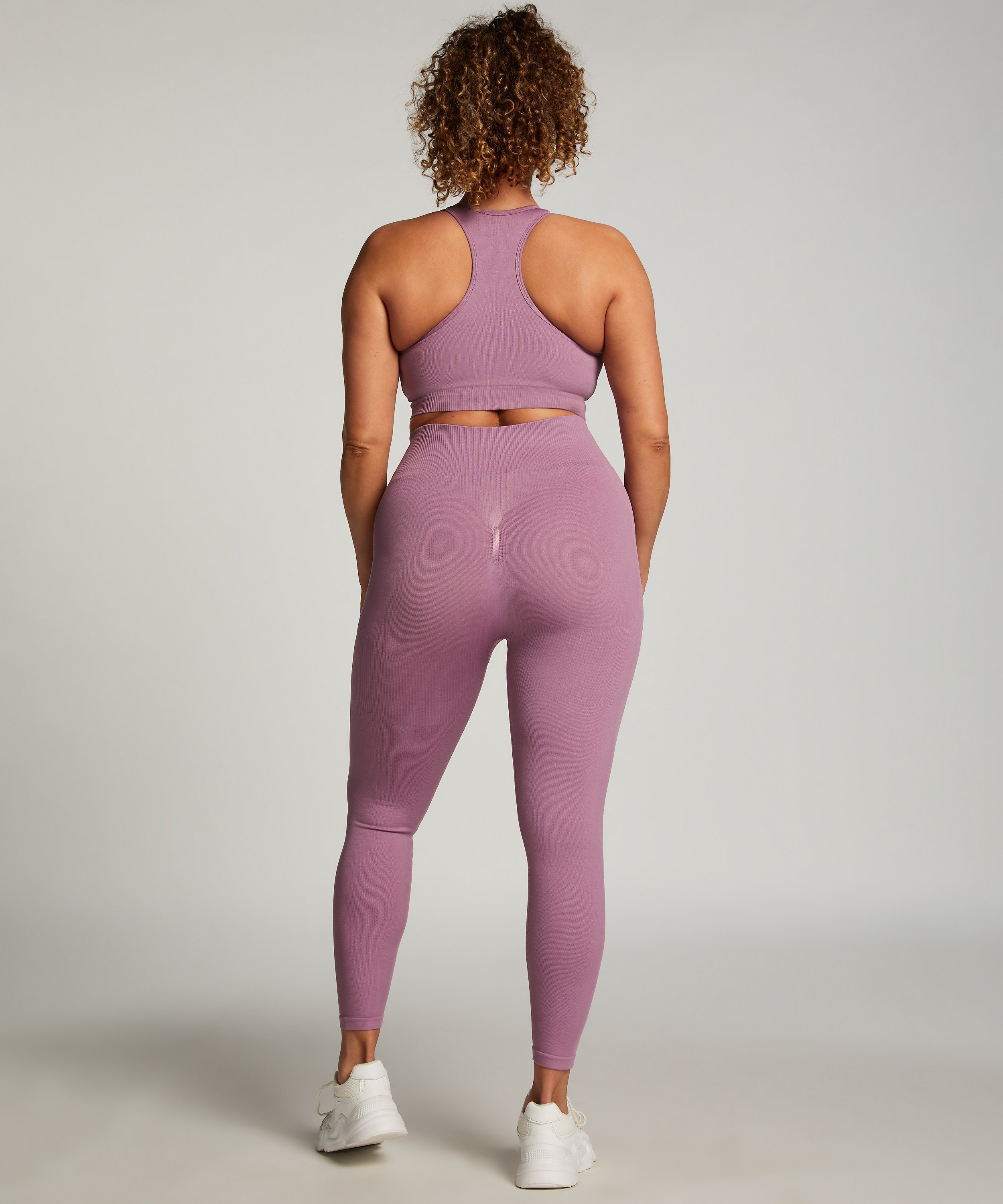HKMX High Waisted nahtlose Sportleggings, Lila, main