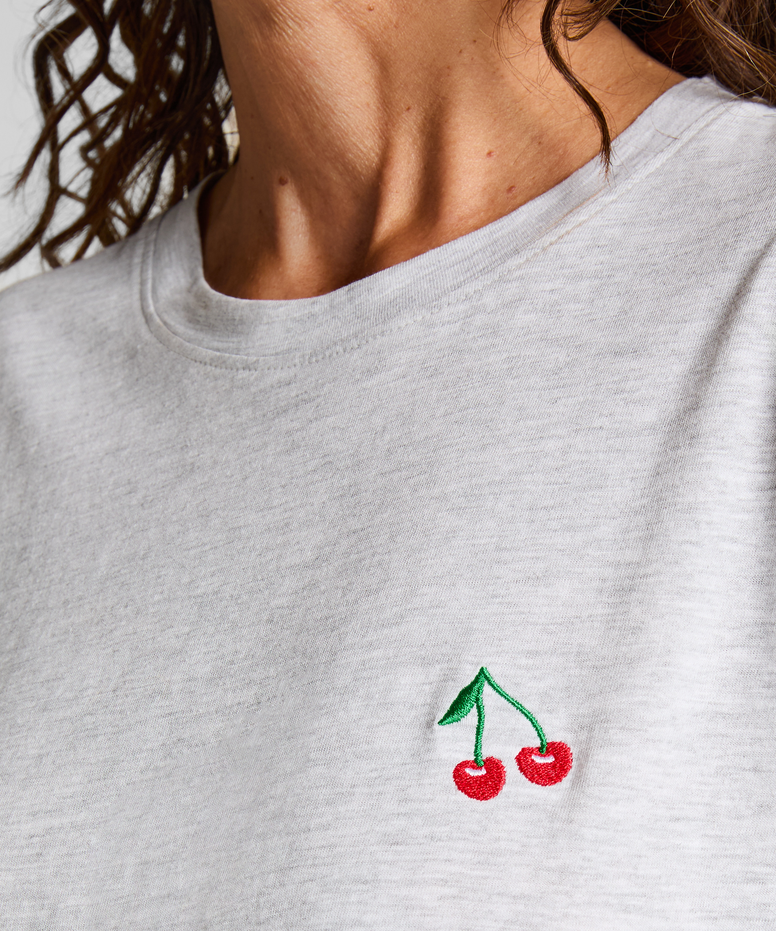 Pyjama en Coton, Gris, main