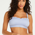 Haut croptop Scallop, Bleu