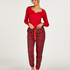 Tall Pyjamahose aus Flanell, Rot