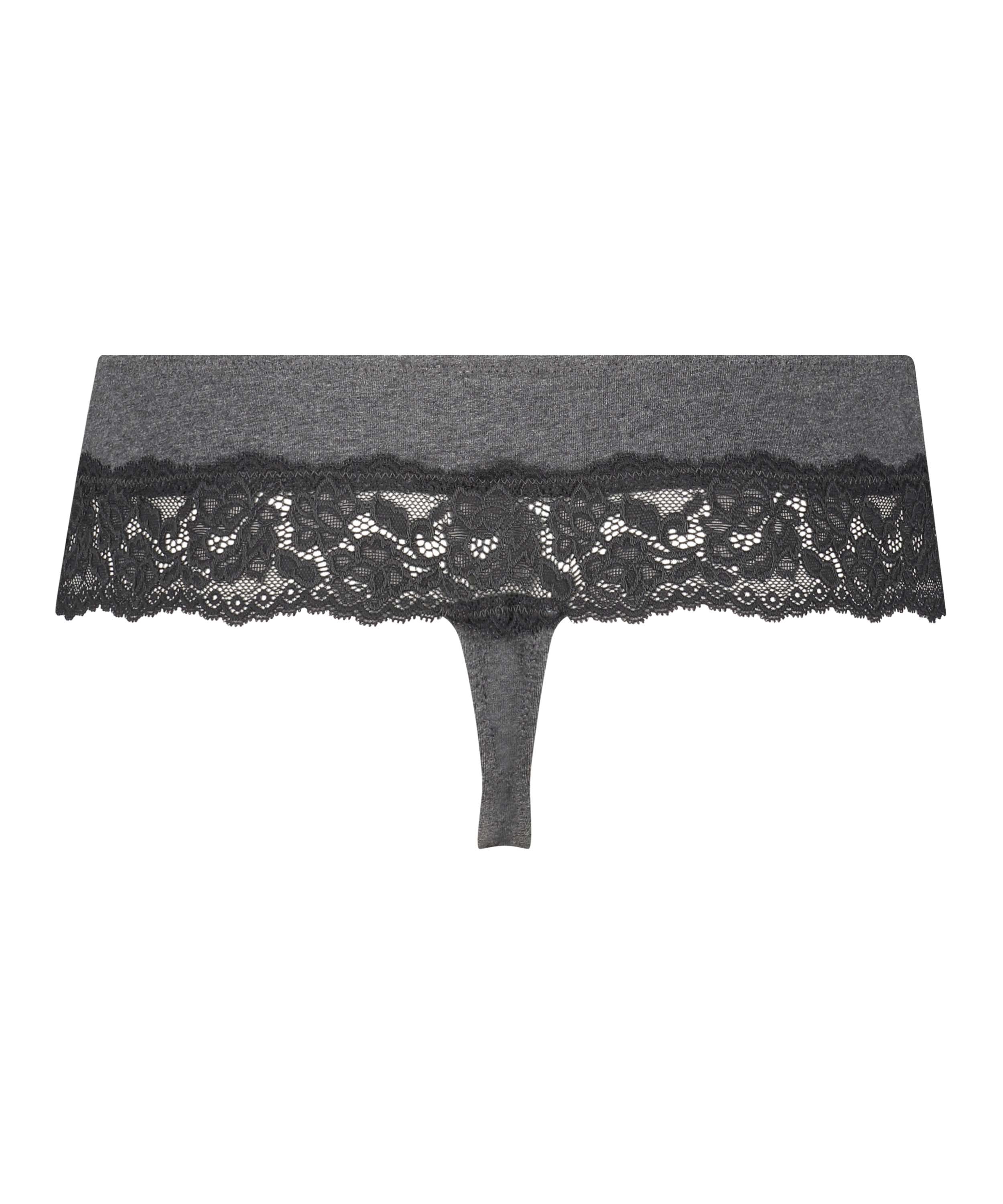 Boxerstring Baumwolle, Grau, main