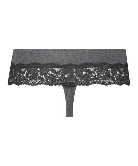 Boxerstring Baumwolle, Grau