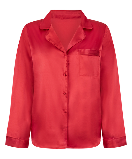 Veste à manches longues Satin, Rouge