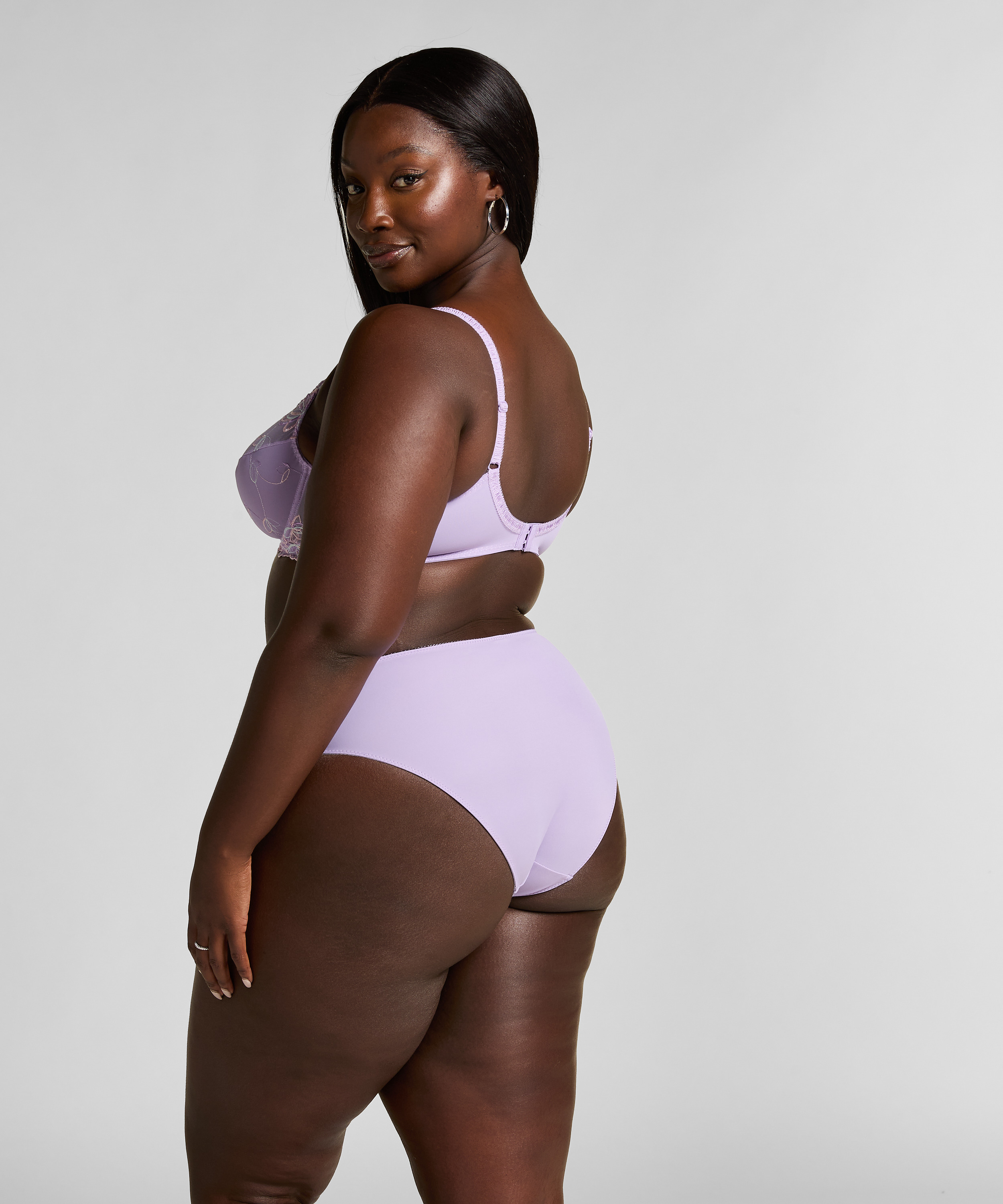 Slip taille haute Diva, Violet, main