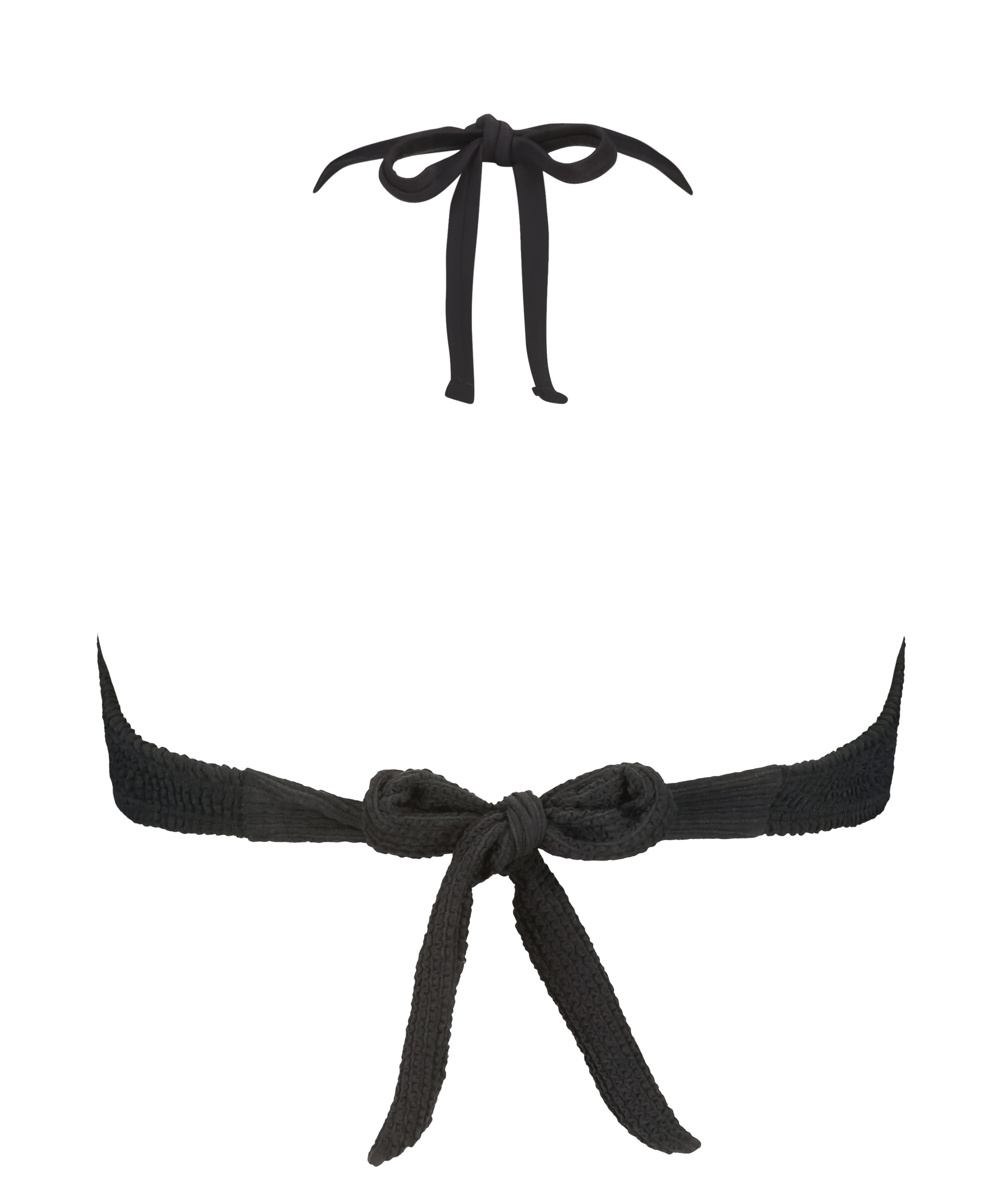 Haut de bikini bandeau Crinkle, Noir, main