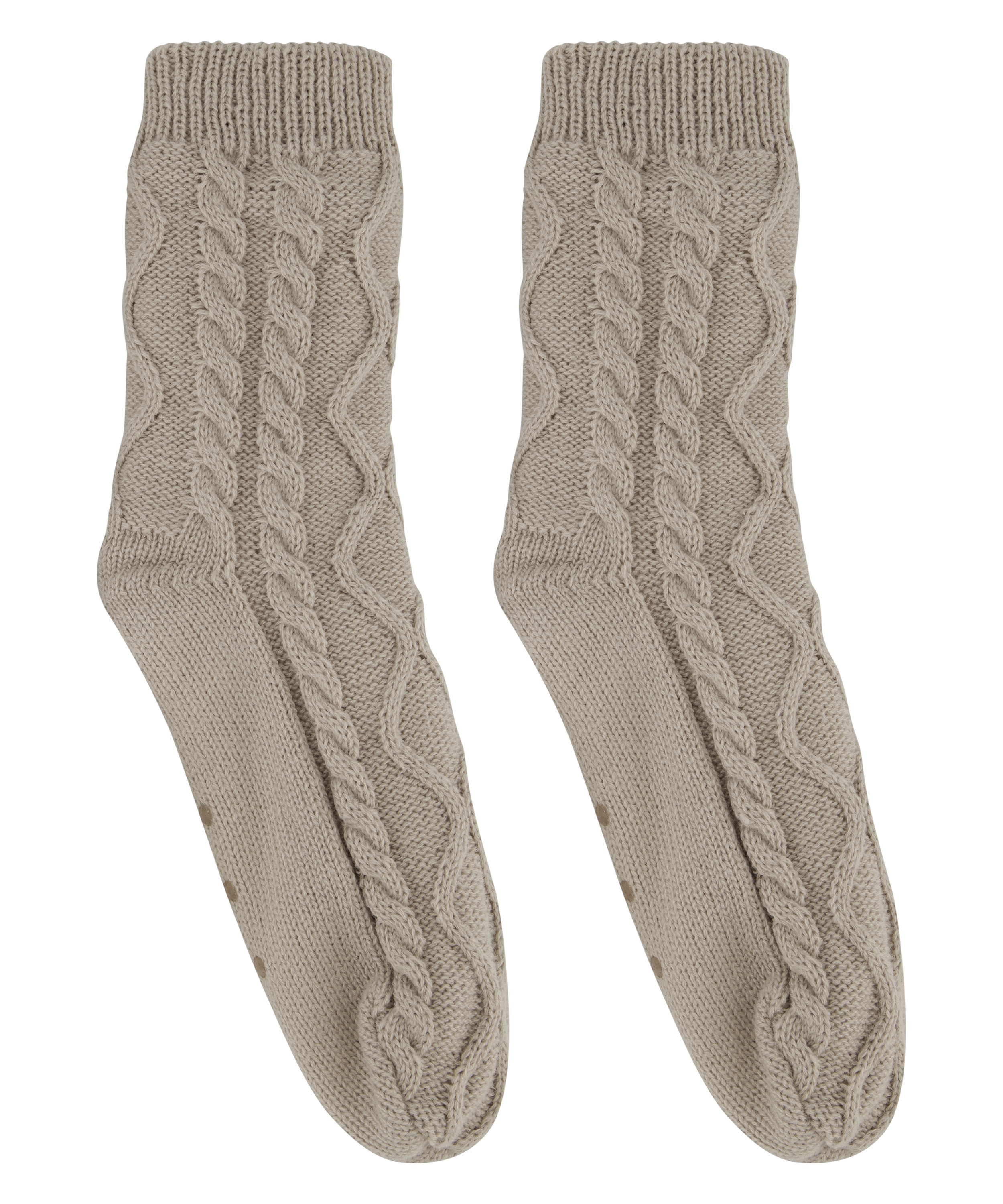 1 paire de chaussettes tricotées, Beige, main