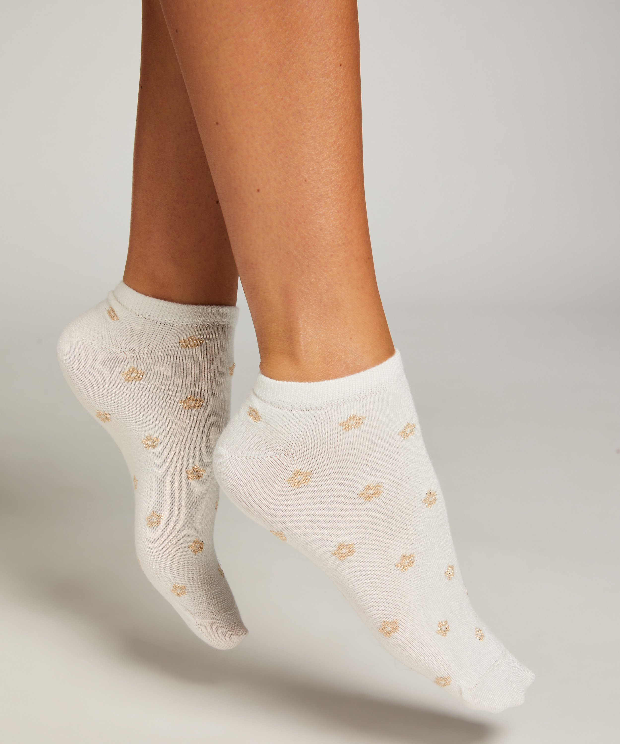 2 Paar  Lurex-Socken, Weiß, main