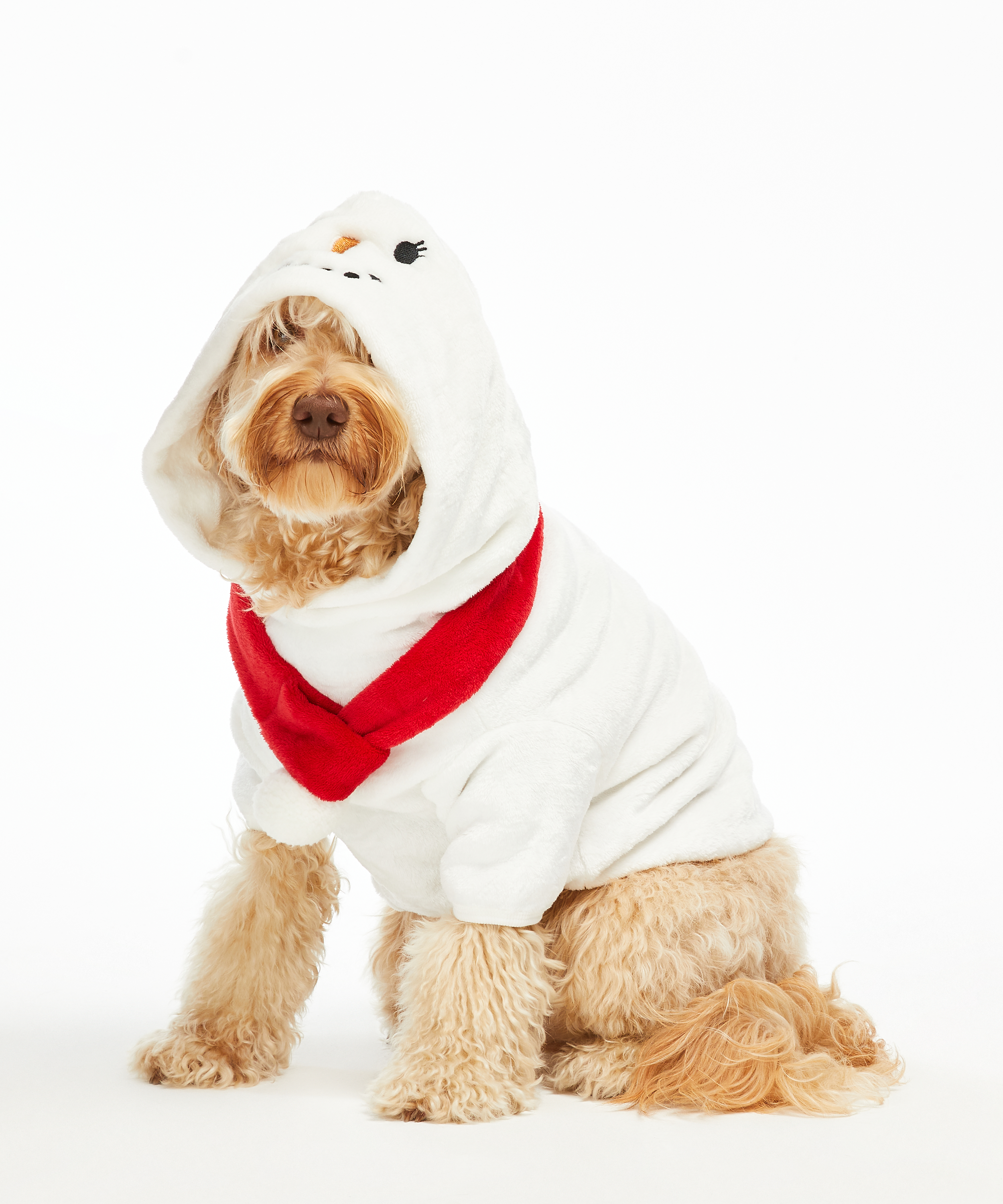 Fleece Hunde-Onesie, Wei&szlig;, main