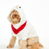 Fleece Hunde-Onesie, Wei&szlig;