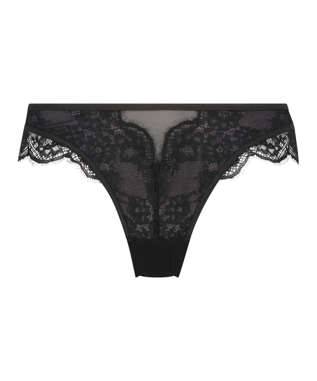 Brazilian mit hohem Beinausschnitt Elissa, Schwarz