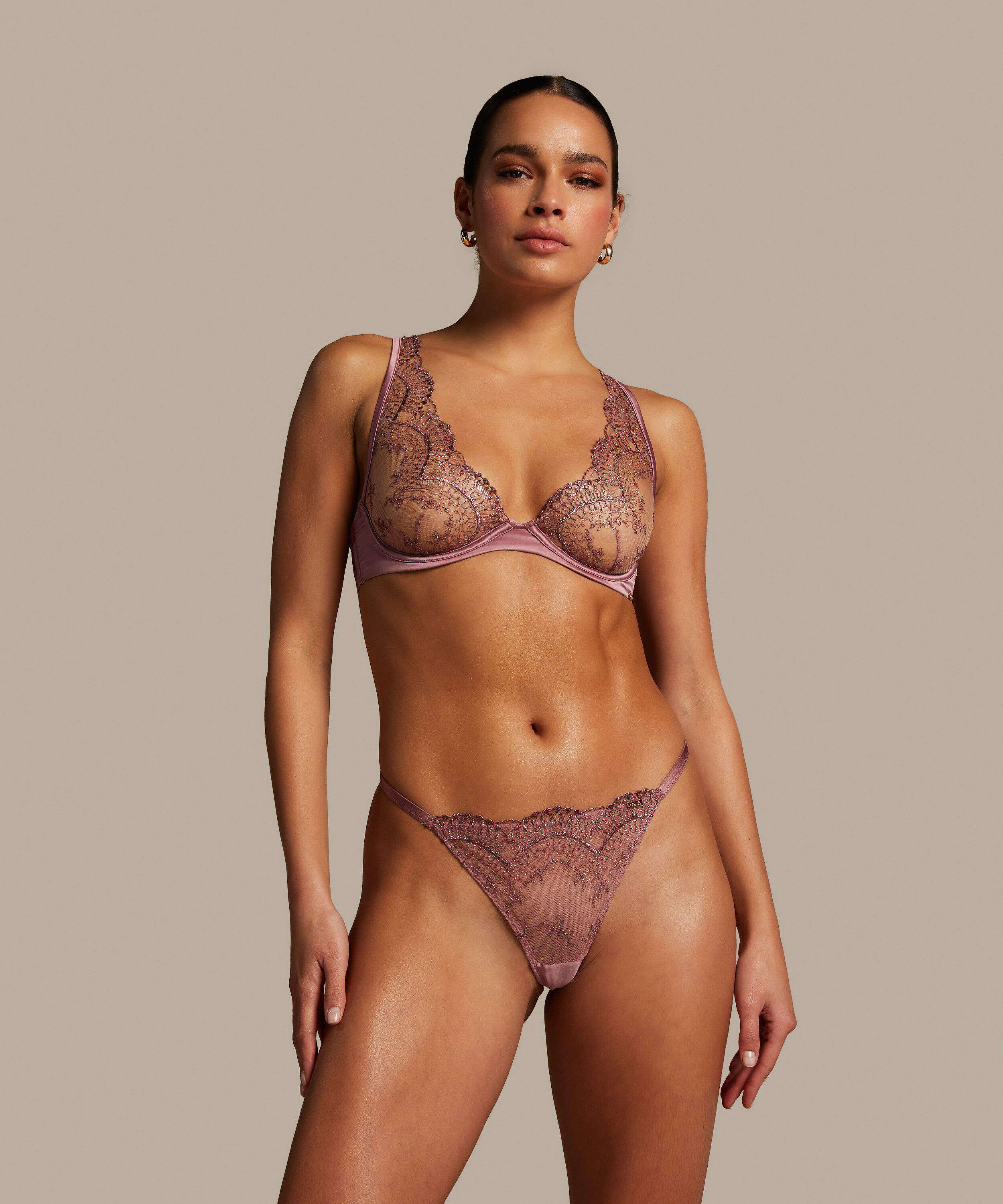 Unwattierter B&uuml;gel-BH Christine, Rose