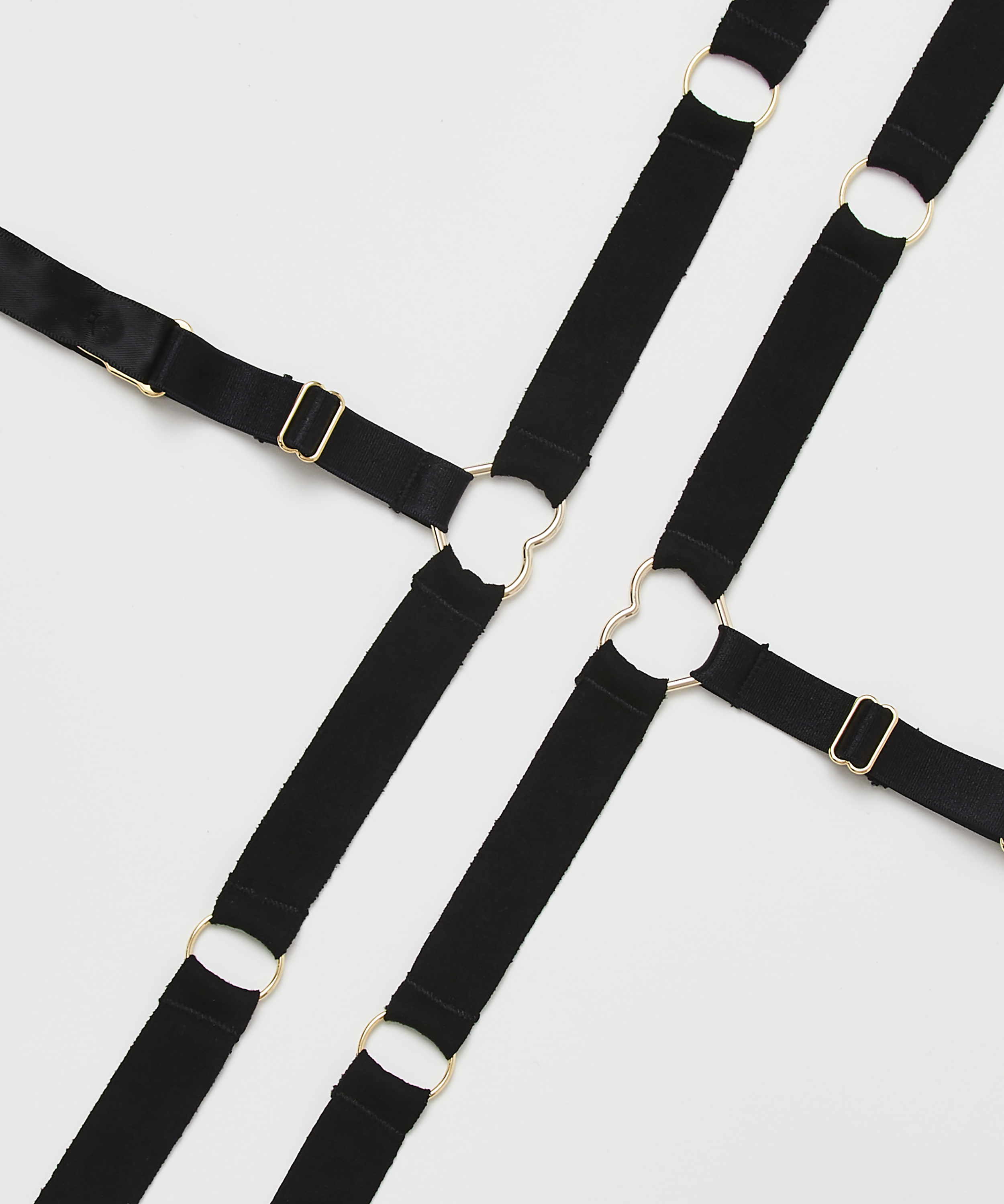 Jarretelles Private, Noir, main