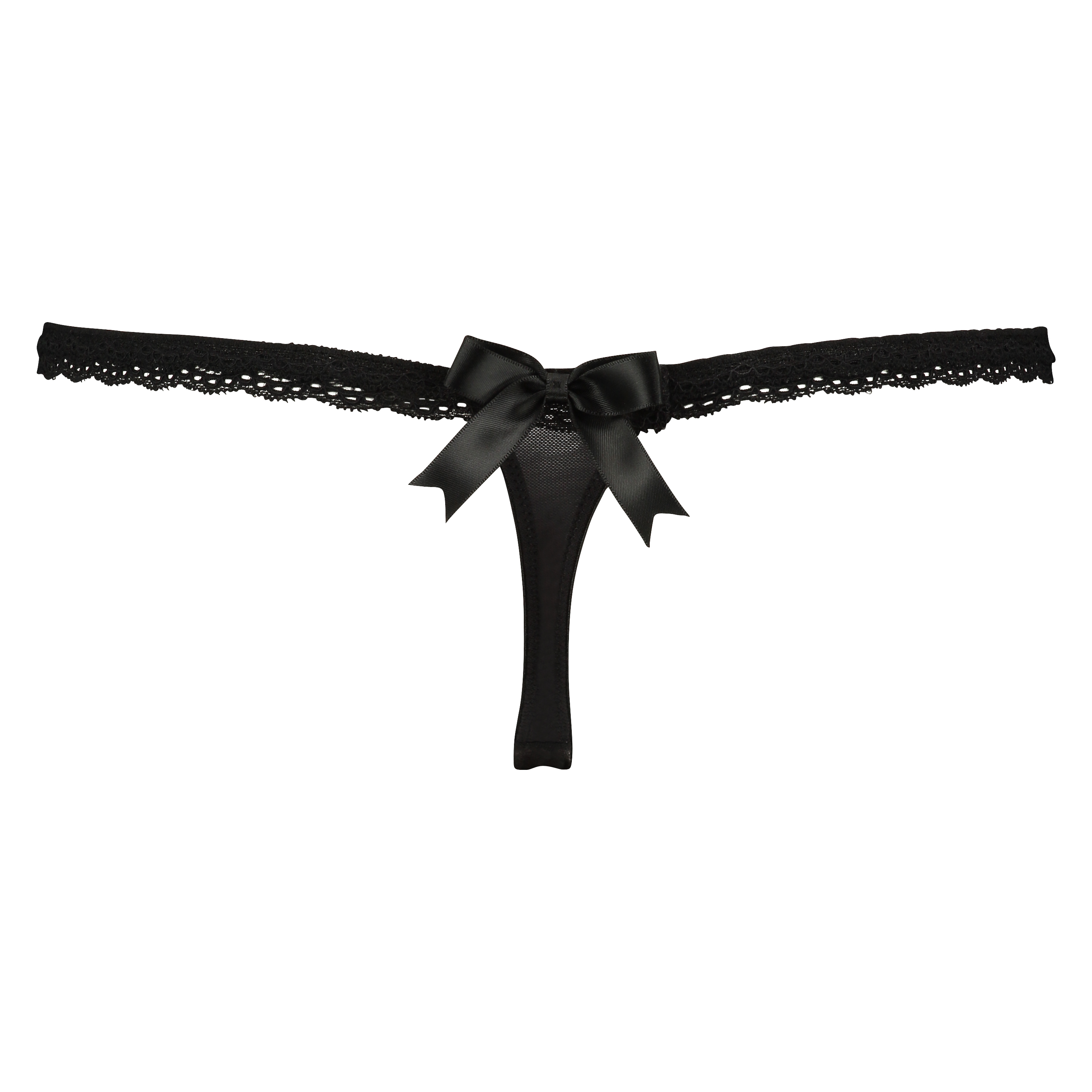 Elle thong, Schwarz, main