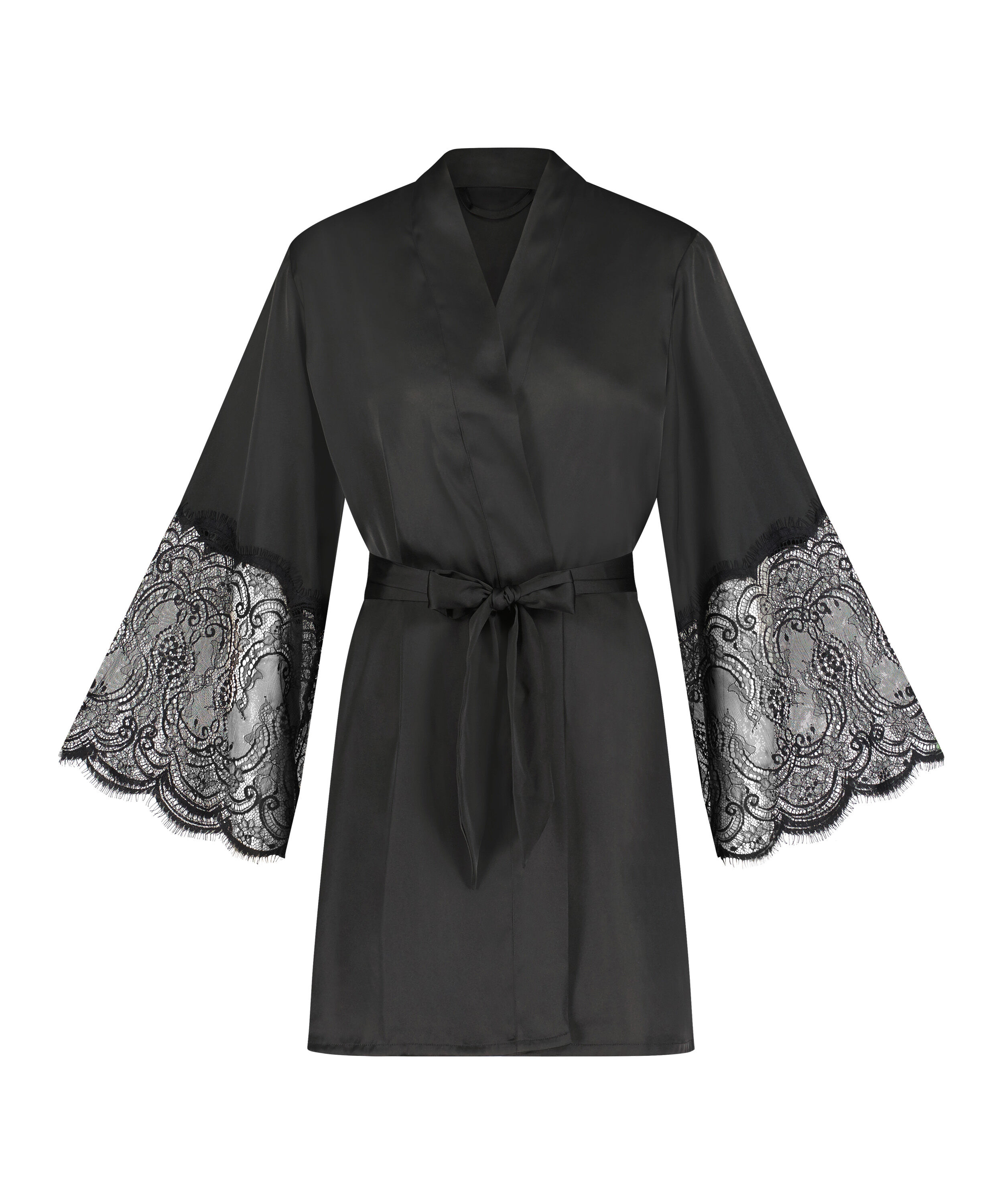 Kimono Satin, Schwarz