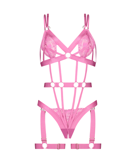 Private Body ouvert à l'entrejambe Hedonist, Rose