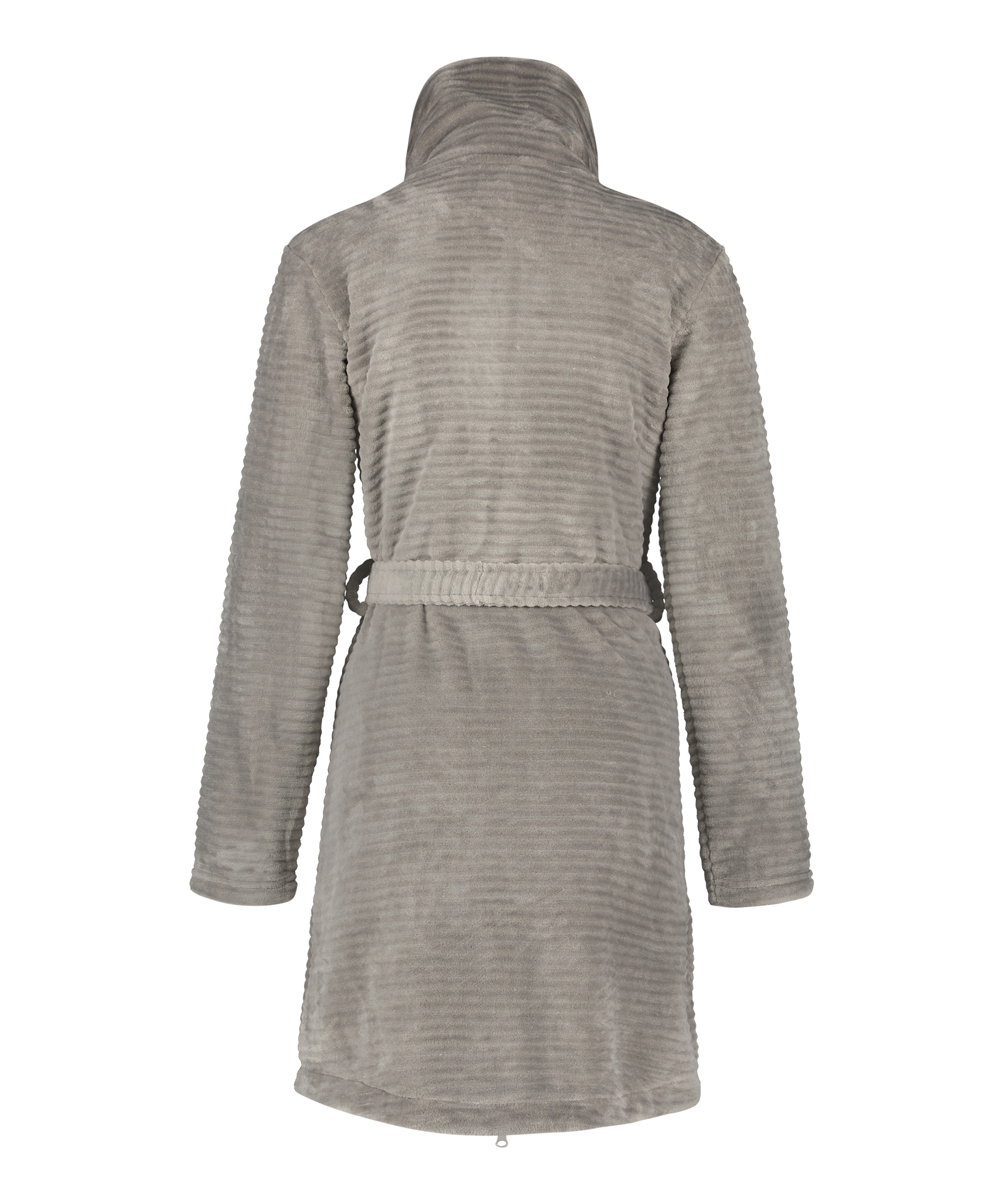 Bademantel Zip Fleece, Grau, main
