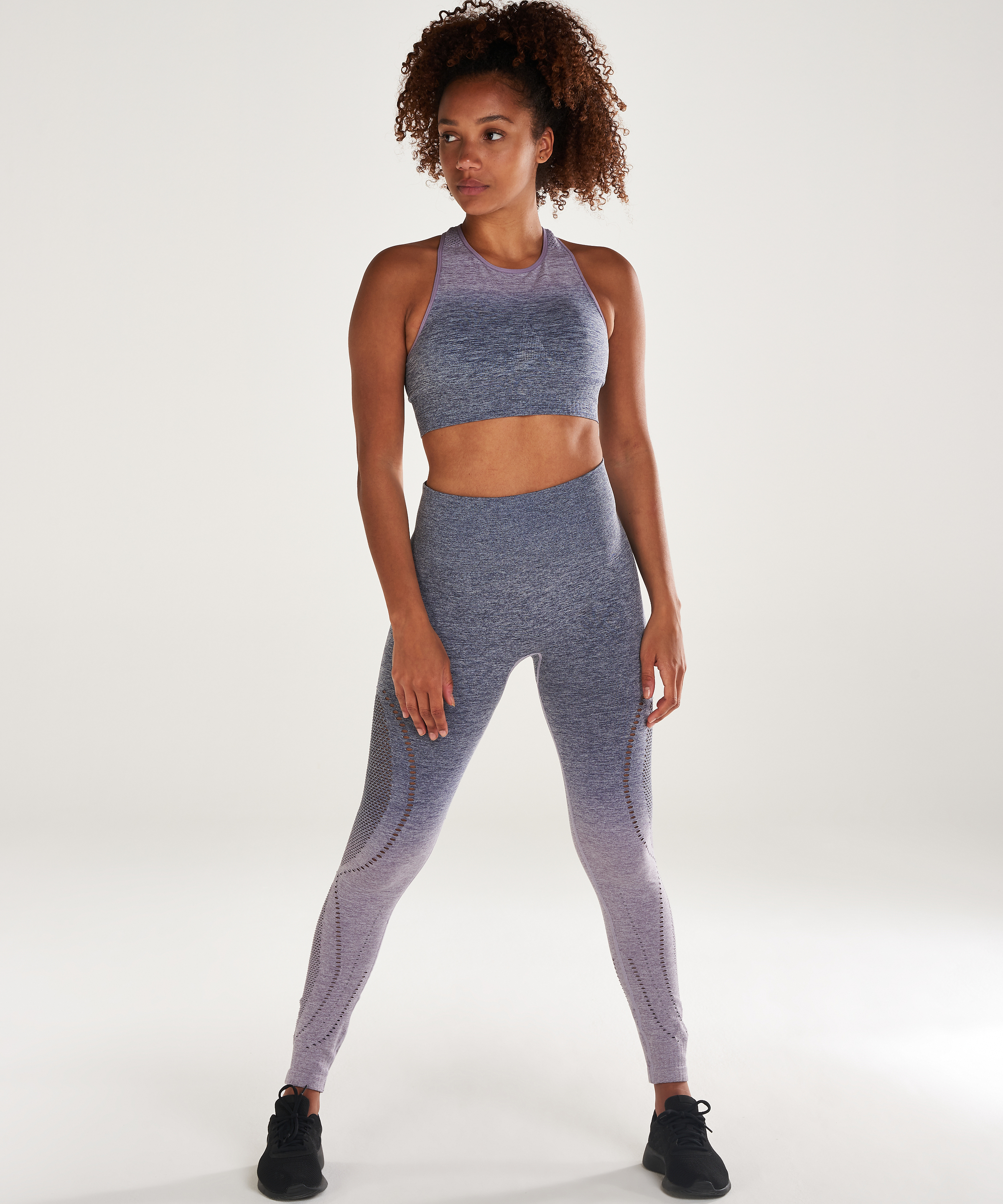 Soutien-gorge de sport HKMX Highneck Level 2 ombre, Bleu, main