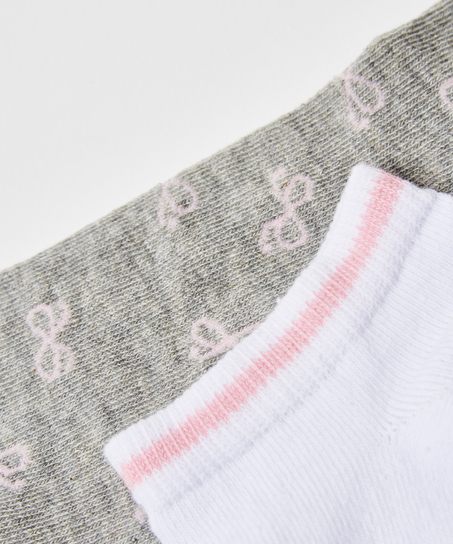 2 Paar Baumwoll-Trainerliner, Grau