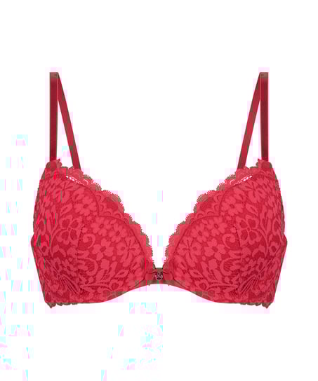 Vorgeformter Push-up Bügel-BH Rose, Rot