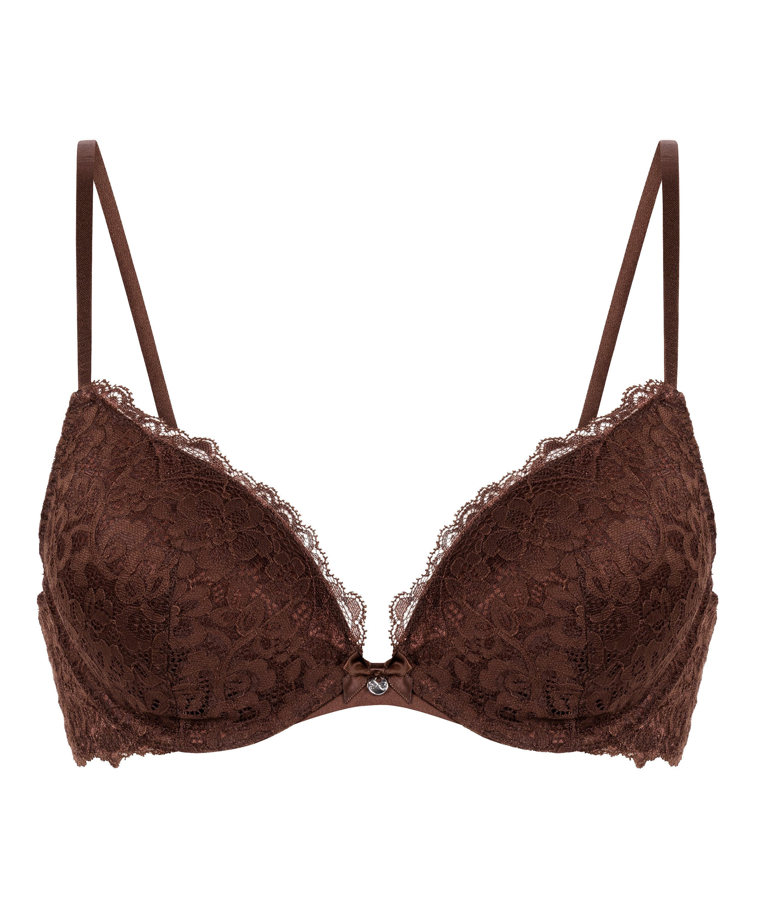 Soutien-gorge à armatures préformé push-up Marine, Marron, main