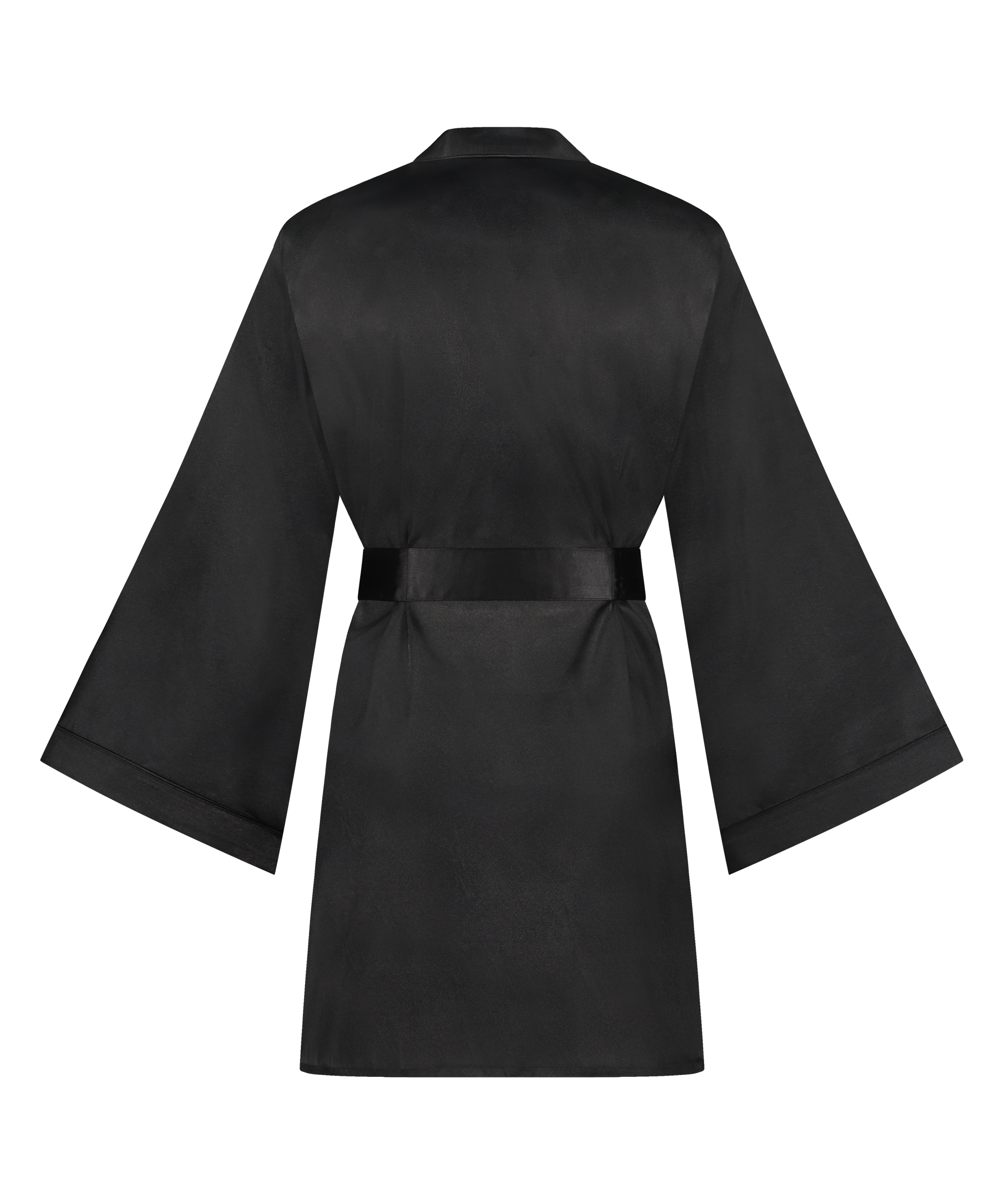 Kimono Satin, Schwarz, main
