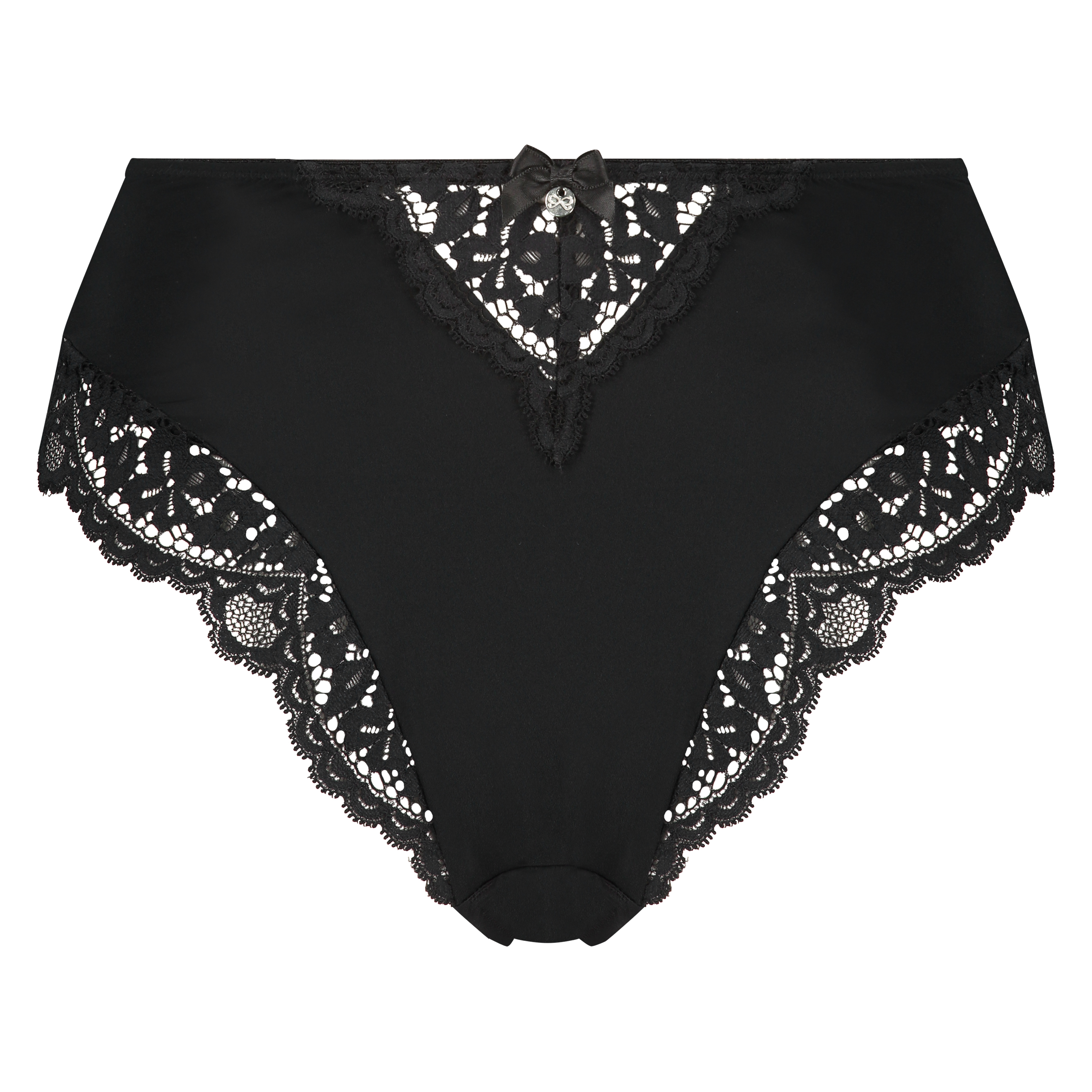 Slip br&eacute;silien &eacute;chancr&eacute; Marina, Noir, main