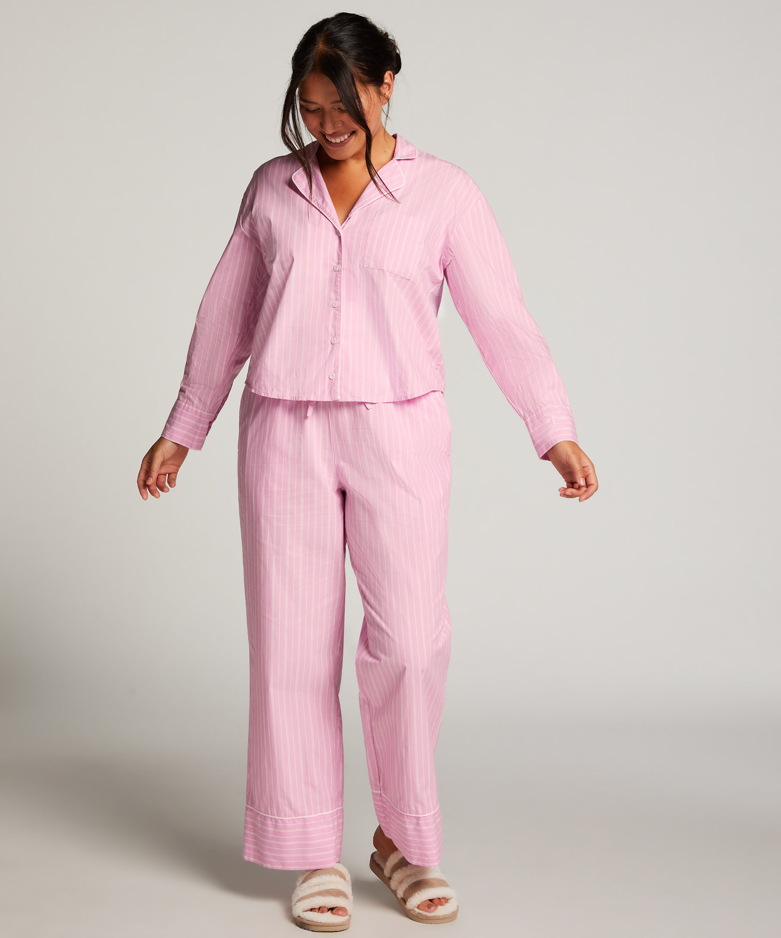 Pyjamahose Baumwolle, Rose